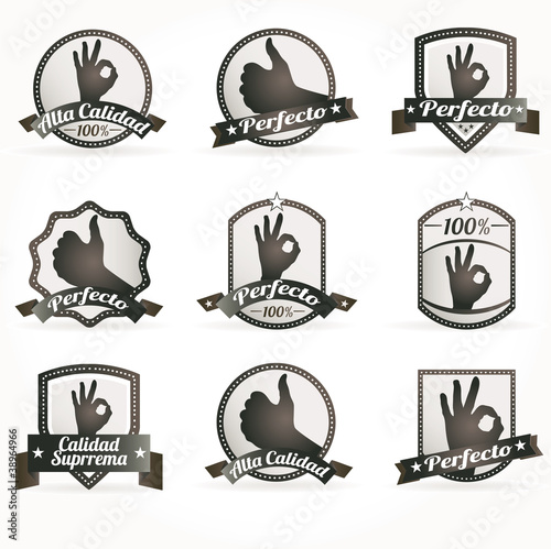Set of vintage retro premium quality badges and labels