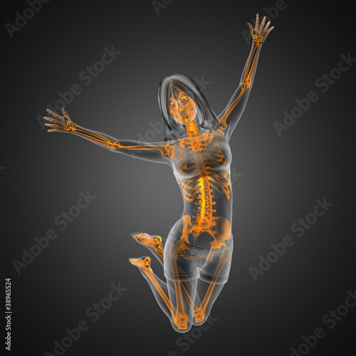 jump woman radiography