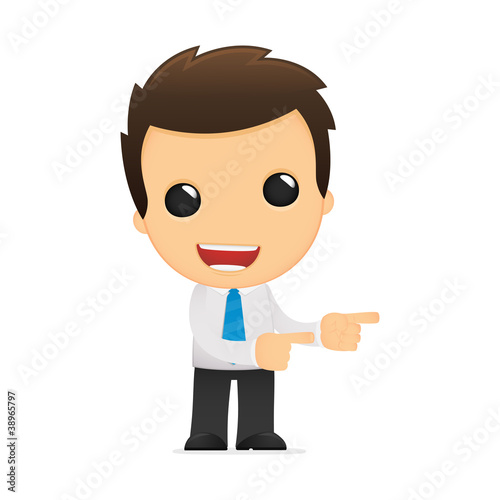 funny cartoon office worker