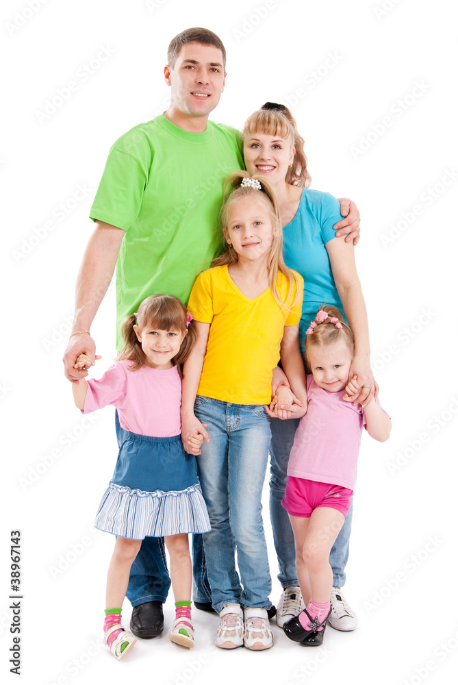 Family with three daughters