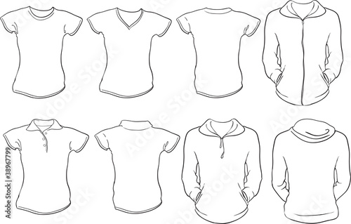 Female shirts template