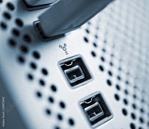 Usb and firewire connection ports.