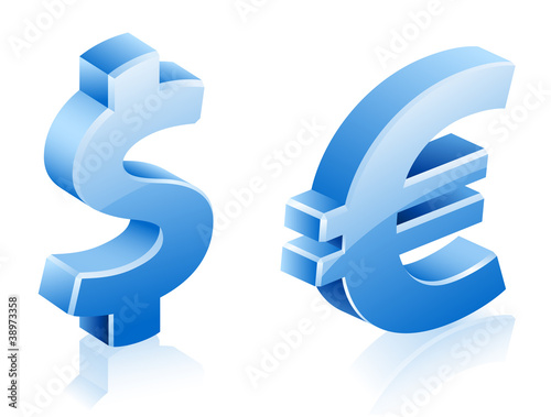 Dollar euro signs
