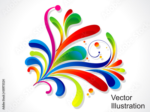 abstract colorful floral