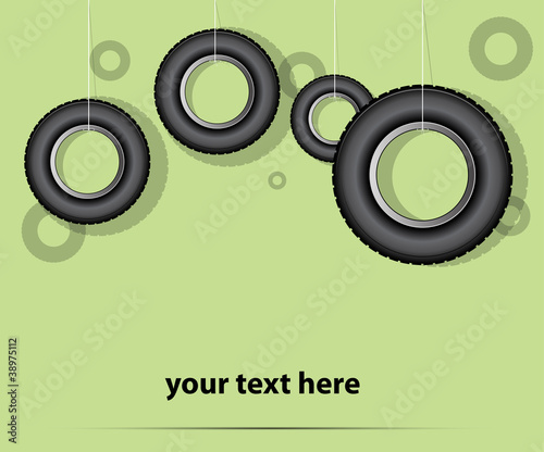 car tire vector background