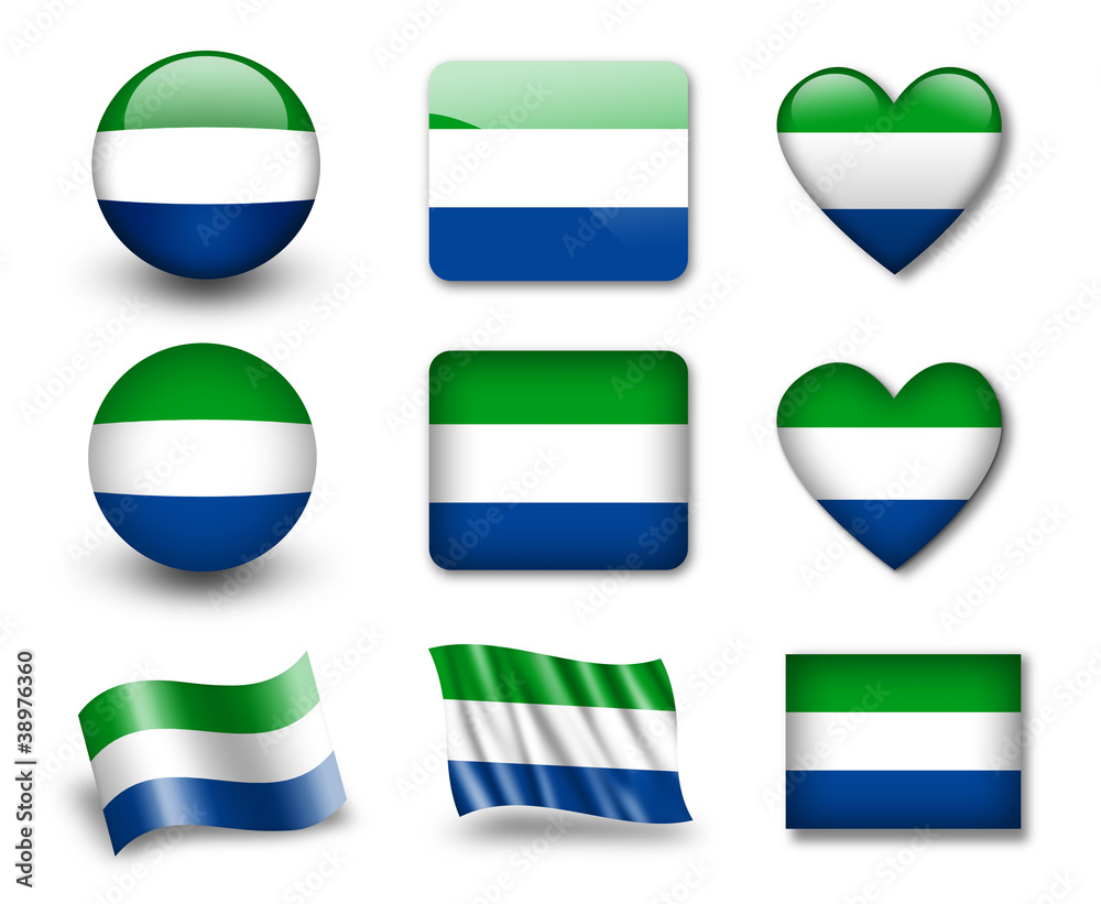 The Sierra Leone flag The Sierra Leone flag