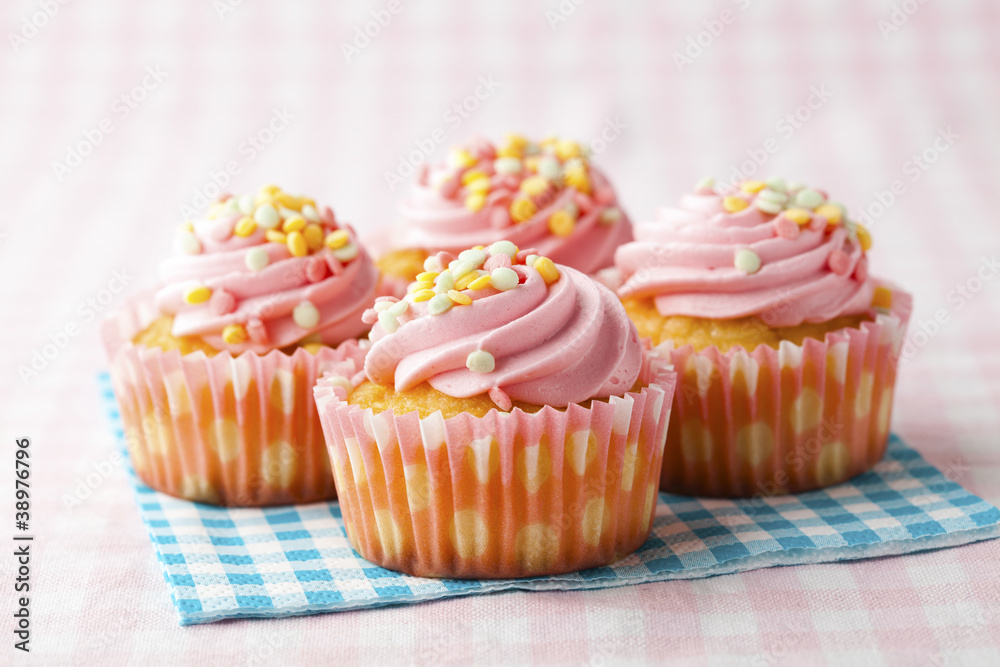 Pink muffins