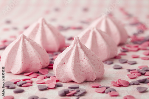 Pink meringue photo