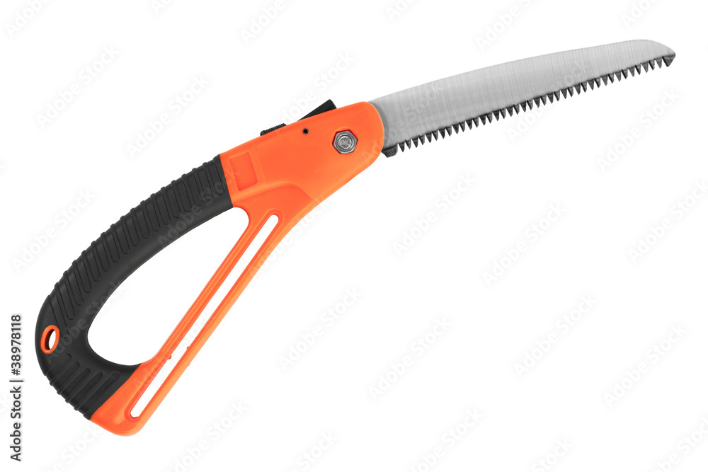 Garden with a rubber grip hacksaw Garden with a rubber grip hacksaw