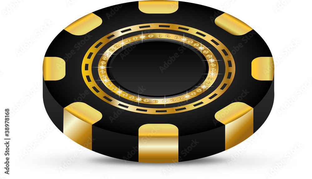 Naklejka premium Casino golden chip