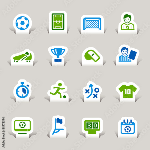 Paper Cut - Soccer Icons