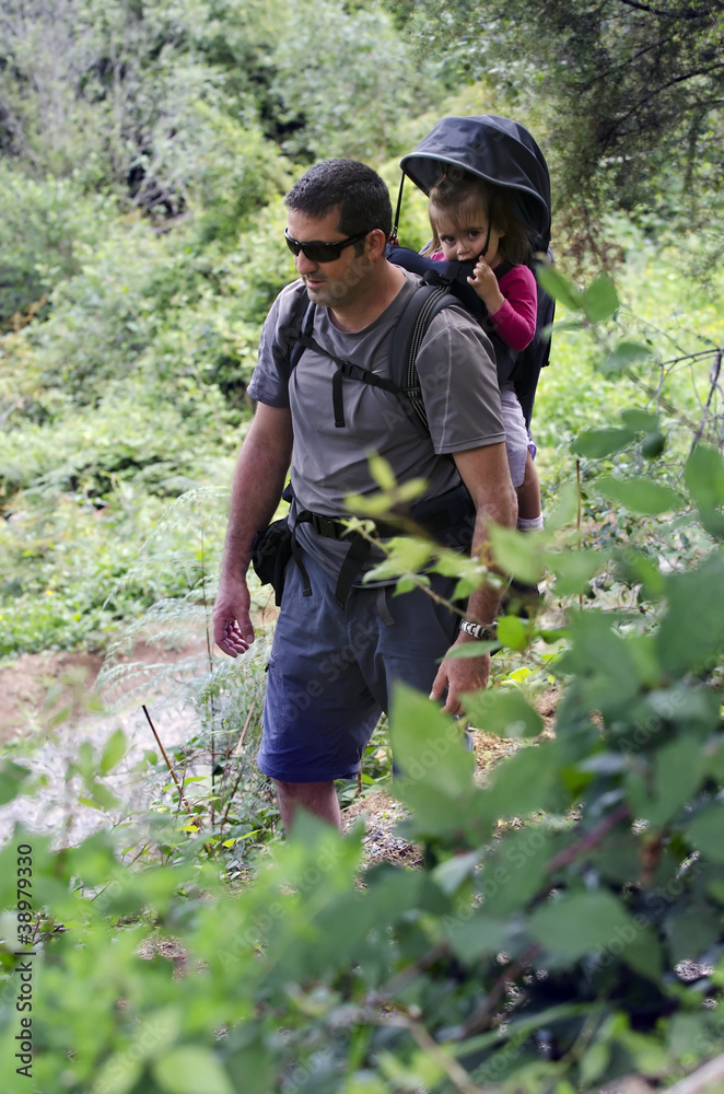 Father and Child Hiking Father and Child Hiking