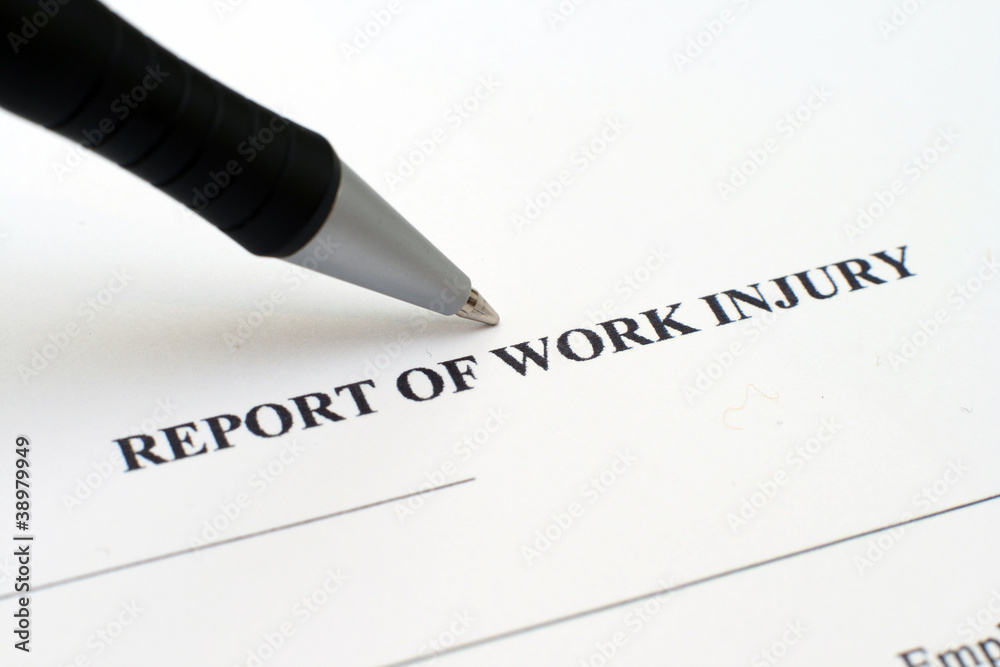 Fototapeta premium Report of work injury