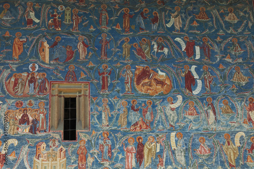 Voronet Monastery-wall detail