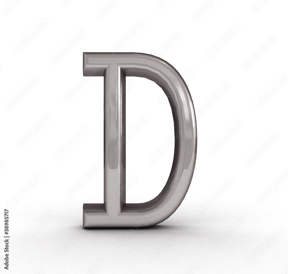 One letter of metal alphabet