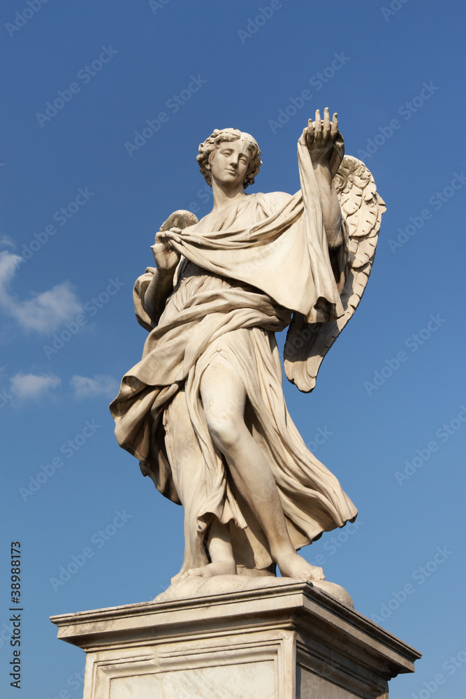 Rome. Statue of Angel with the Sudarium on Ponte Sant Angelo