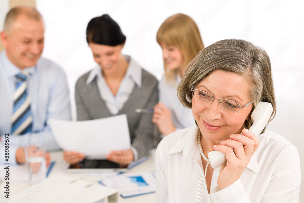 Business team meeting executive senior woman Business team meeting executive senior woman