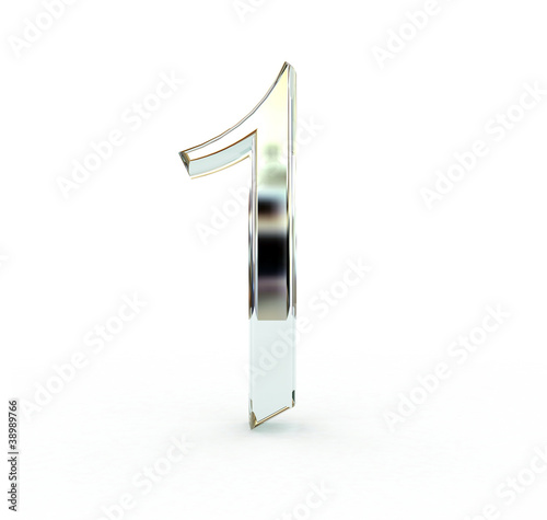 3d number isolated.