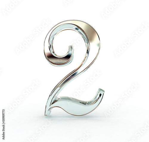 3d number isolated.