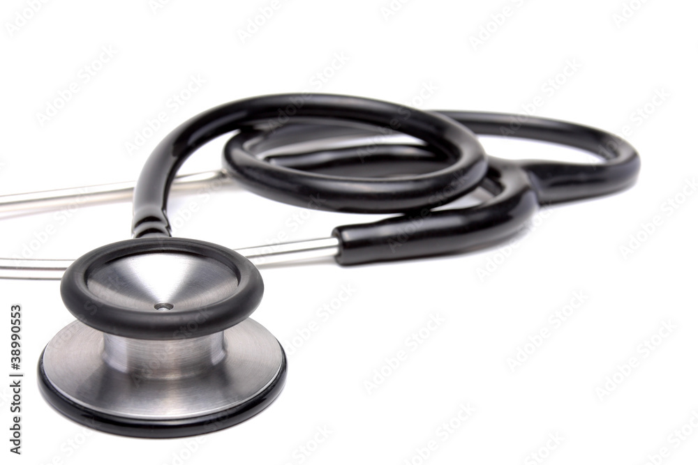 stethoscope on the white background