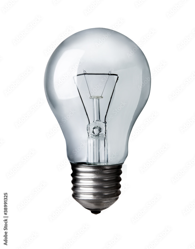 Classic Light bulb turned off isolated on white Classic Light bulb turned off isolated on white