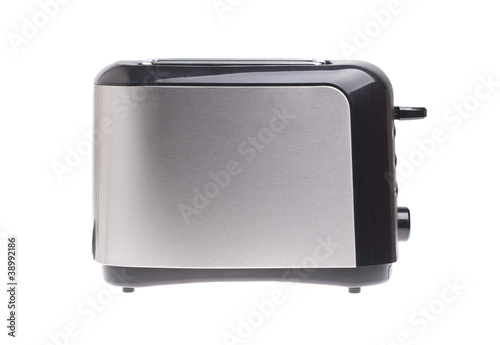 Metal toaster isolated on white