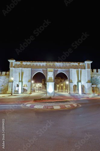 Imperial City door at Meknes, Morocco photo