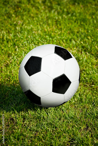 Soccer Ball on green grass © nexusseven