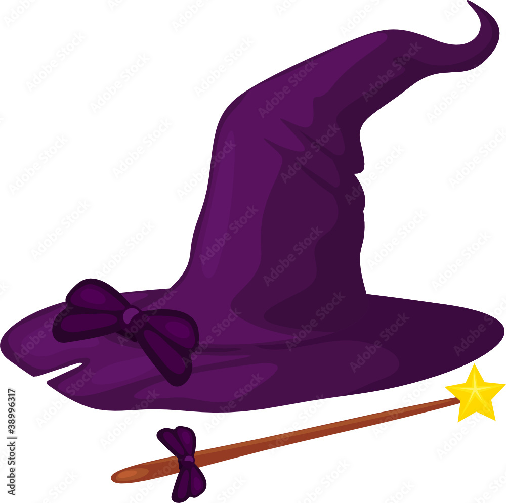 Witch hat with cane Witch hat with cane