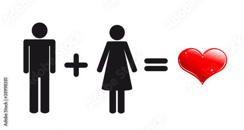 piktogramm mann frau liebe