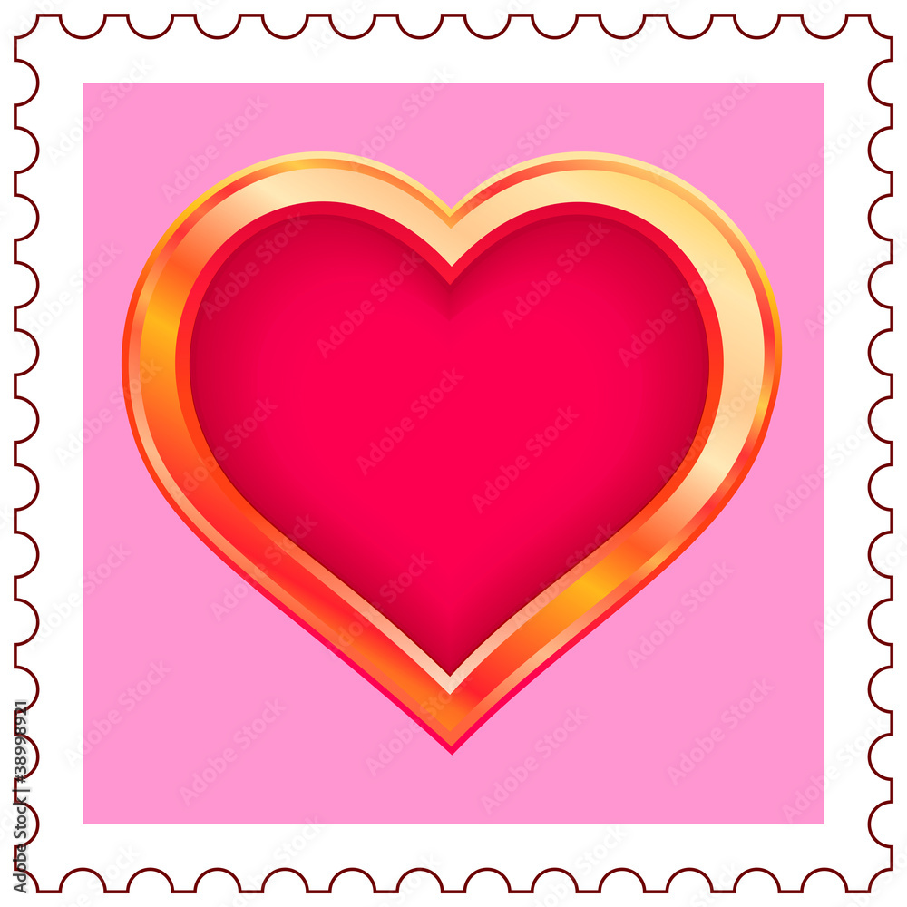 Gold Heart Stamp