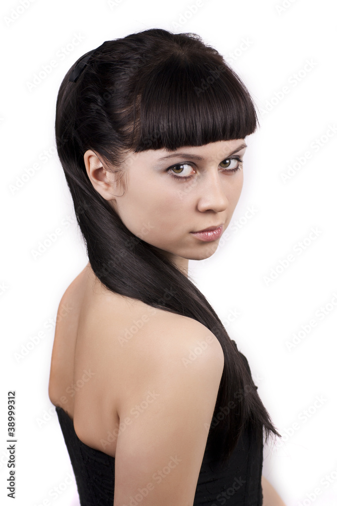 Naklejka premium Sexual young brunette woman