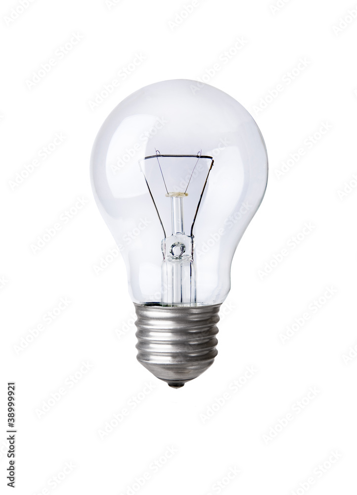 Classic Light bulb turned off isolated Stock | Adobe
