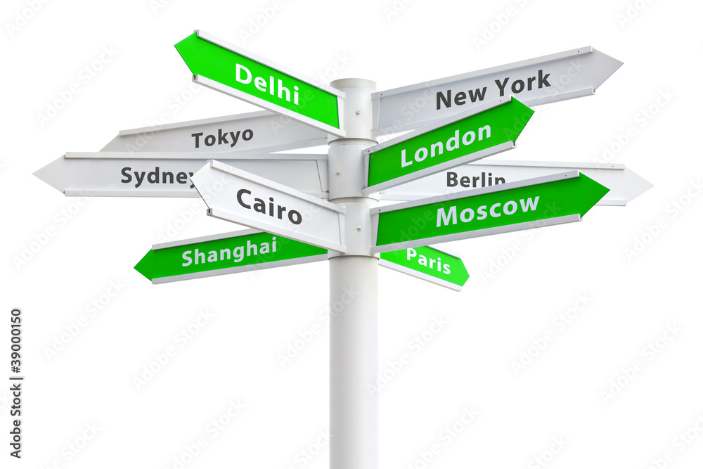 International Cities On Crossroads Sign International Cities On Crossroads Sign
