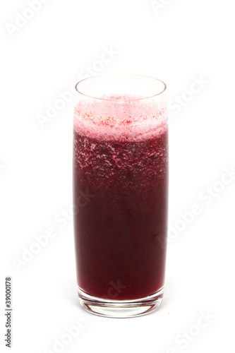 Juice in a Glass Isolated on White Background