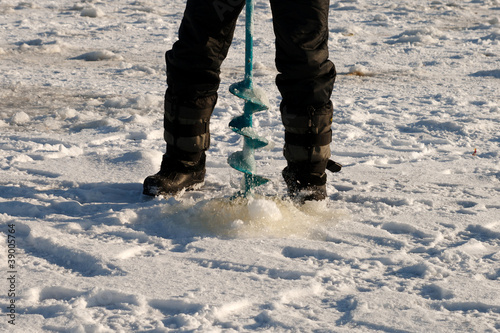 Making ice-hole