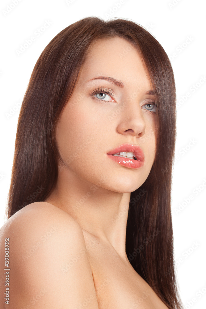 woman with long hair and baked shoulder woman with long hair and baked shoulder