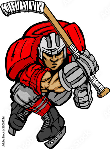 Photography Hockey Player Skating Vector Cartoon