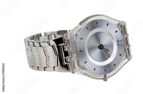 watch with a steel bracelet