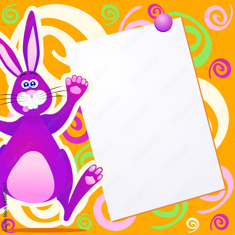 Fototapeta premium Funky rabbit background