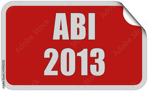Sticker rot eckig curl oben ABI 2013
