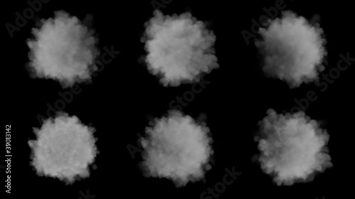 Puffy smoke explosions with alpha set