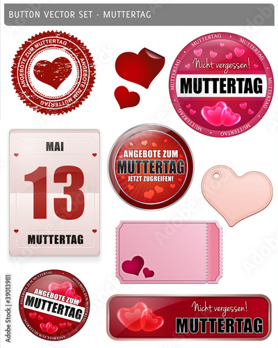 Button Set - Muttertag