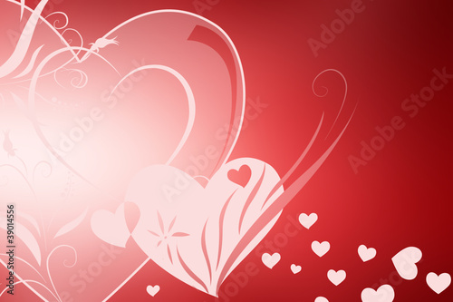 Pretty hearts background