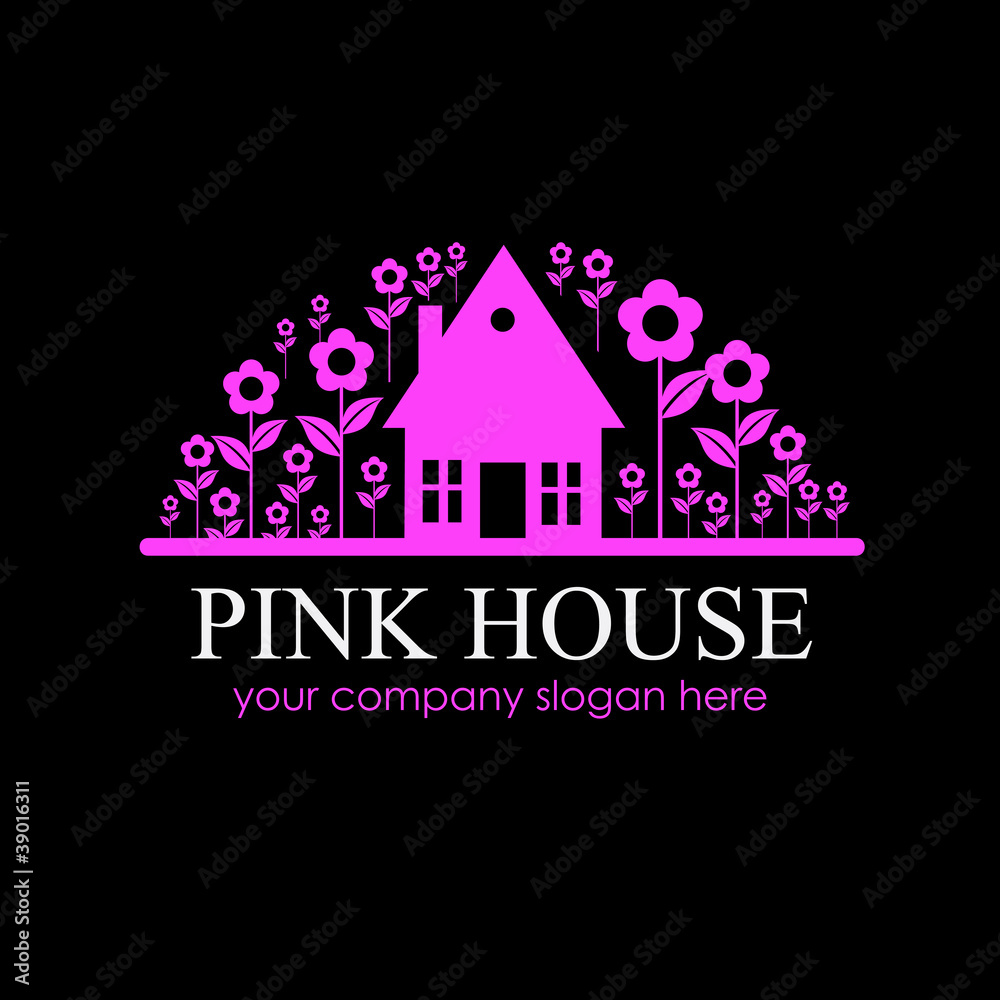 Logo Pink House # Vector Stock Vector | Adobe Stock