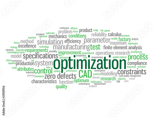 "OPTIMIZATION" Tag Cloud (design cad engineering manufacturing)