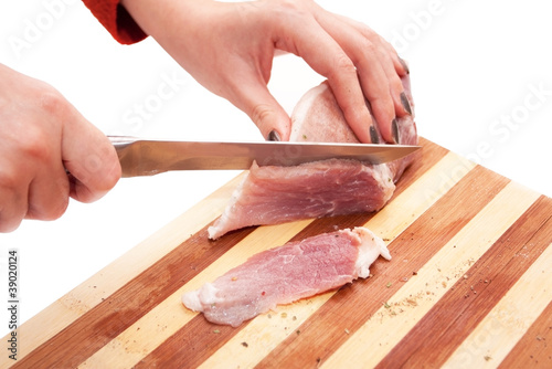 Process of cutting of pork