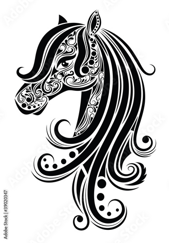 Pattern in a shape of a horse.
