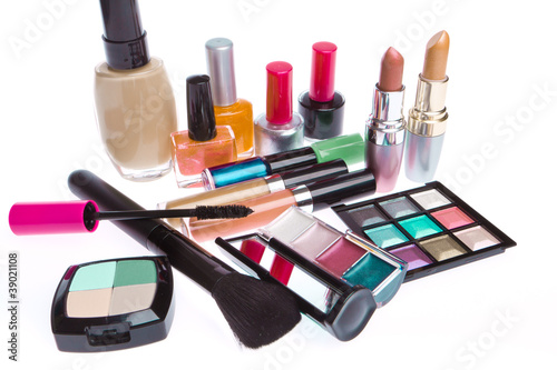 set of cosmetic products