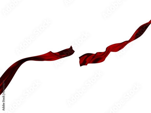 Cutted red ribbon